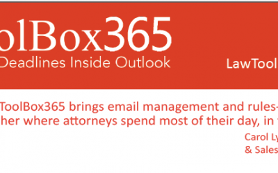 LawToolBox Offers Matter-Based Deadlines Inside Outlook