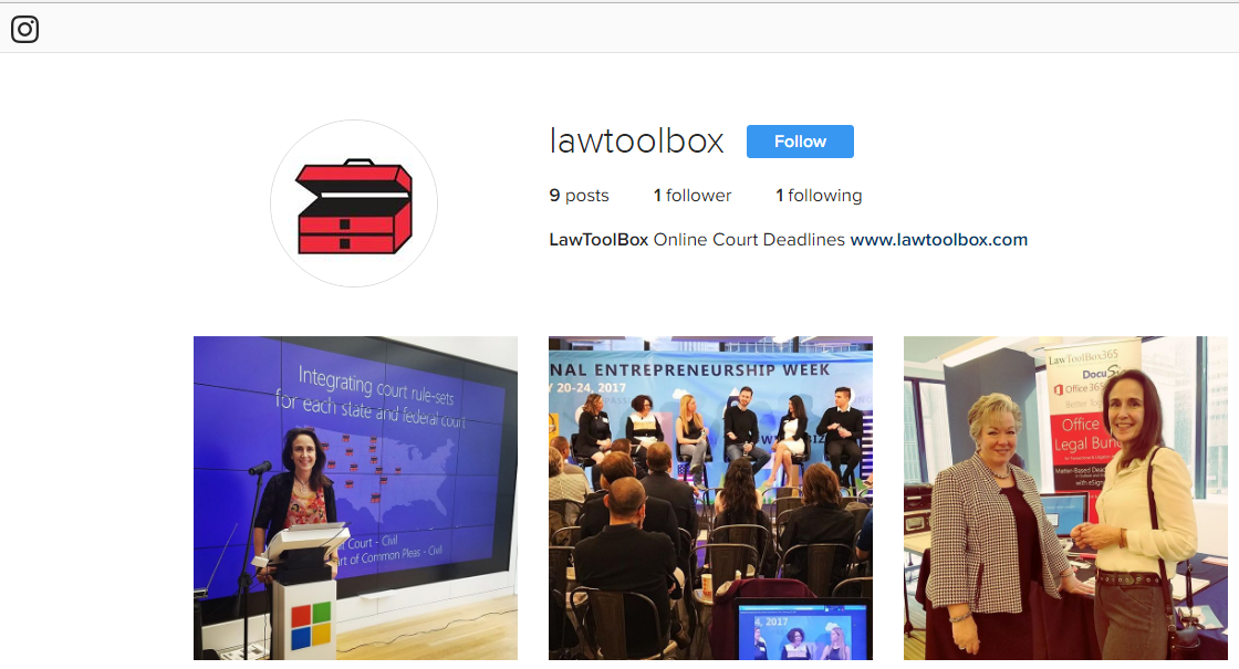 Follow us on Instagram - LawToolbox.com