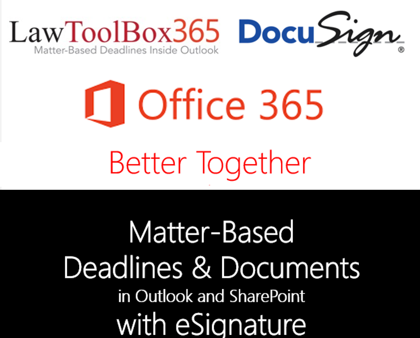 PRESS RELEASE – LawToolBox and DocuSign to Deliver deadlines, documents and eSignature for Microsoft Office 365