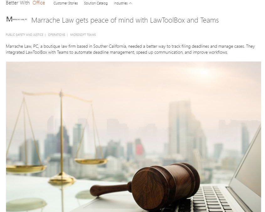 Microsoft Office Customer Story – Teams for Legal