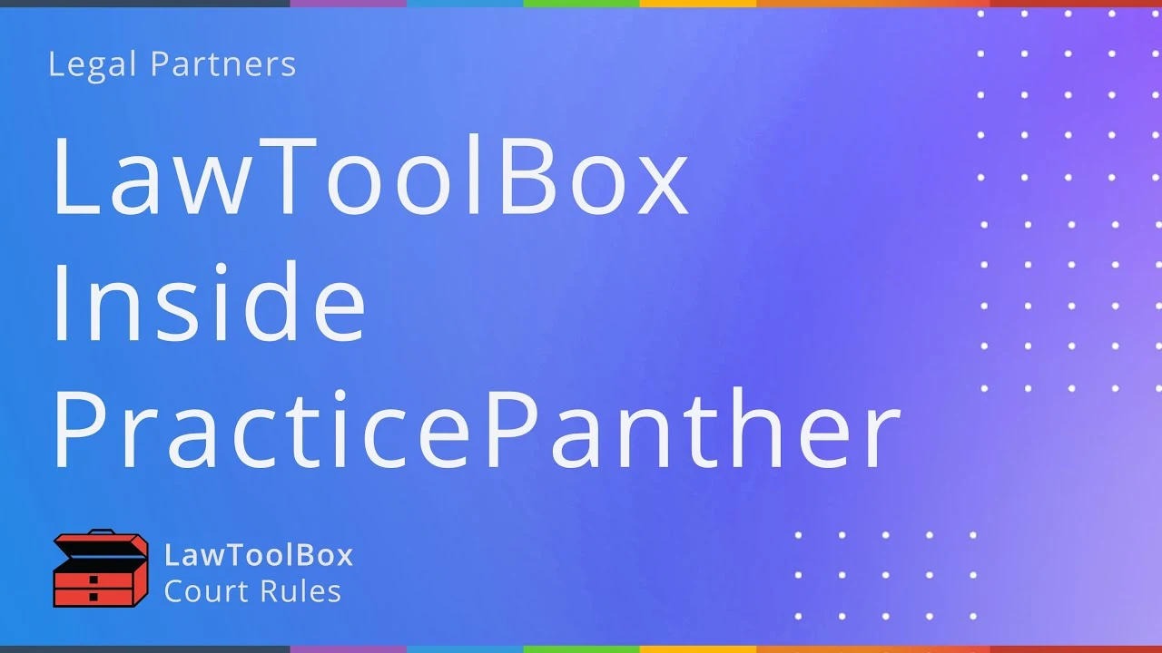 Video Thumbnail for Demo LawToolBox for PracticePanther