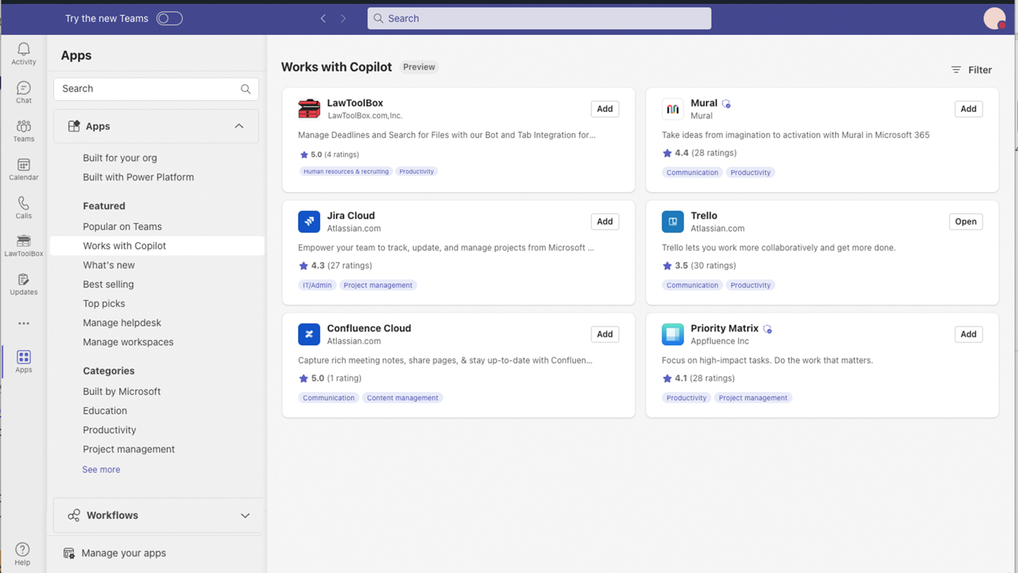 LawToolBox works with Microsoft Copilot